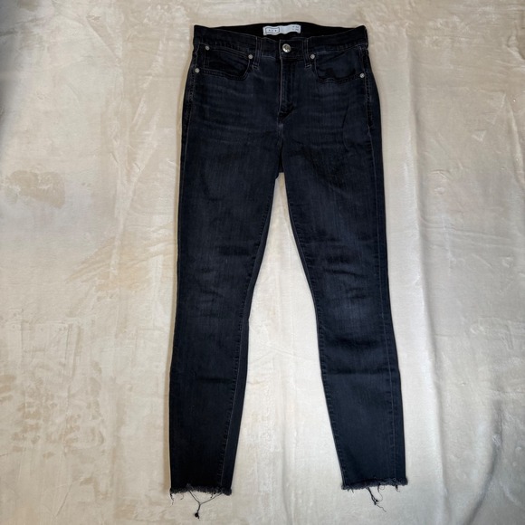 AYR Denim - AYR Skinny Jeans Womens Size 30 Black Eclipse Raw Hem High Rise Stretch